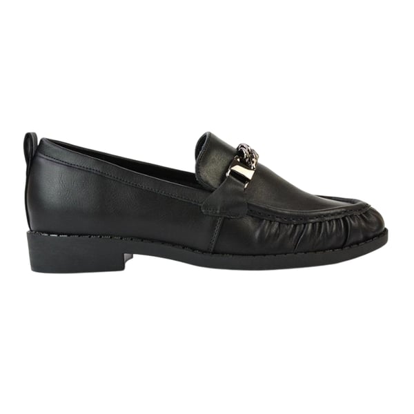 XY London Womens/Ladies Heidi Ruched Chain Detail Loafers