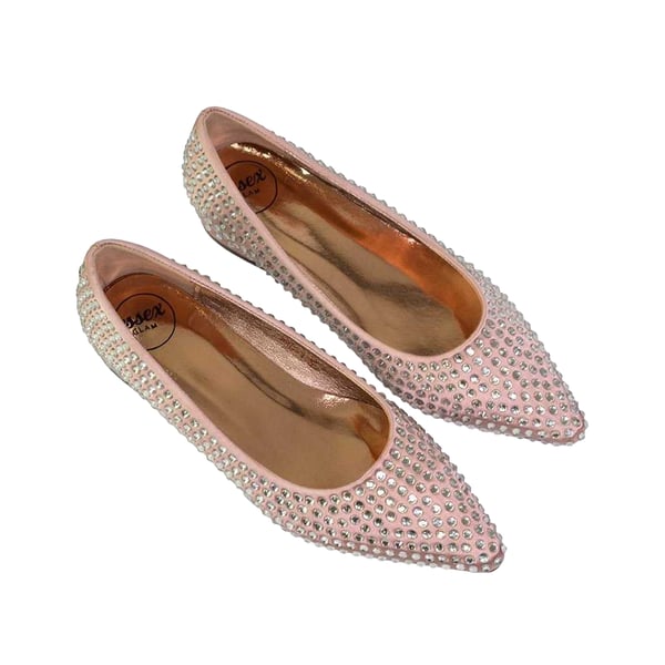 XY London Dam/Kvinnor Gemini Diamante Bröllop Låg Blockklack Pumps