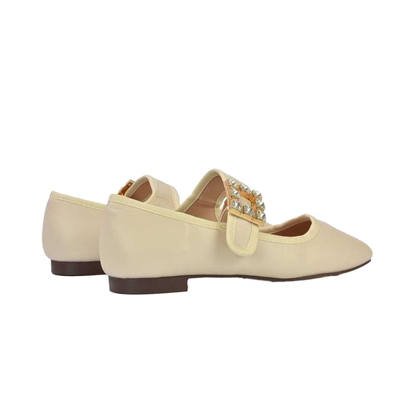 XY London Womens/Ladies Rhyse Diamante Square Toe Buckle Detail Mary Janes
