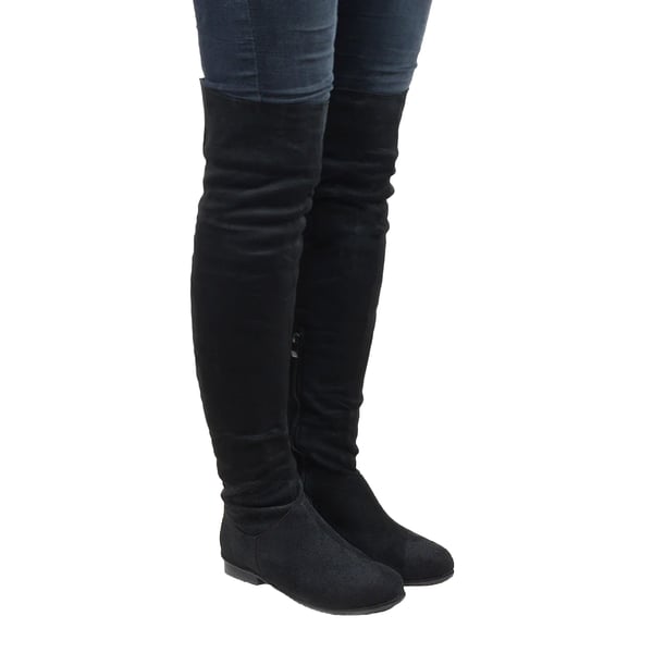 XY London Womens/Ladies Ivy Low Block Heel Thigh-High Boots