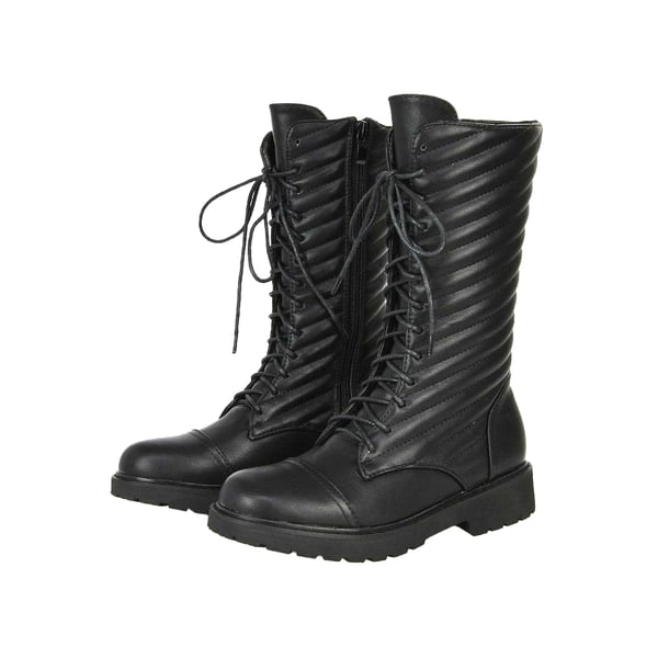 XY London Womens/Ladies Meadow Flat Combat Boots