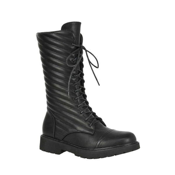 XY London Womens/Ladies Meadow Flat Combat Boots XY London Womens/Ladies Meadow Flat Combat Boots