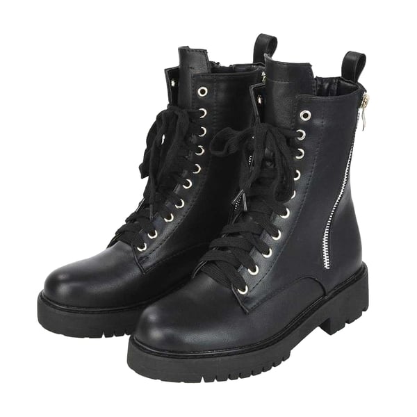 XY London Womens/Ladies Bianca Military Chunky Flat Combat Boots