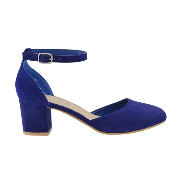 XY London Dam/Kvinnor Billie-May Chunky Remmar Mellanhög Blockklack Pumps