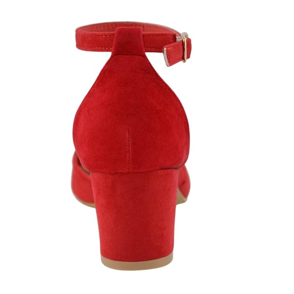 XY London Dam/Kvinnor Billie-May Chunky Remmar Mellanhög Blockklack Pumps