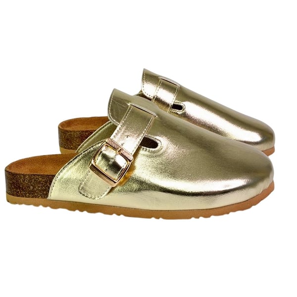 XY London Womens/Ladies Lucy Metallic Cork Slip-on Mules