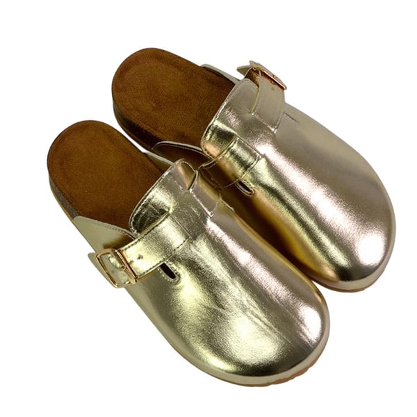 XY London Womens/Ladies Lucy Metallic Cork Slip-on Mules