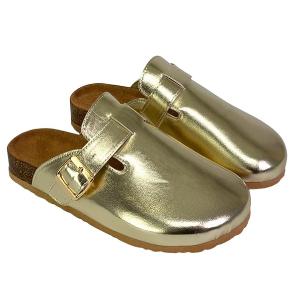 XY London Womens/Ladies Lucy Metallic Cork Slip-on Mules