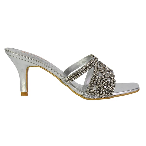 XY London Womens/Ladies Dominica Diamante Mule Sandals