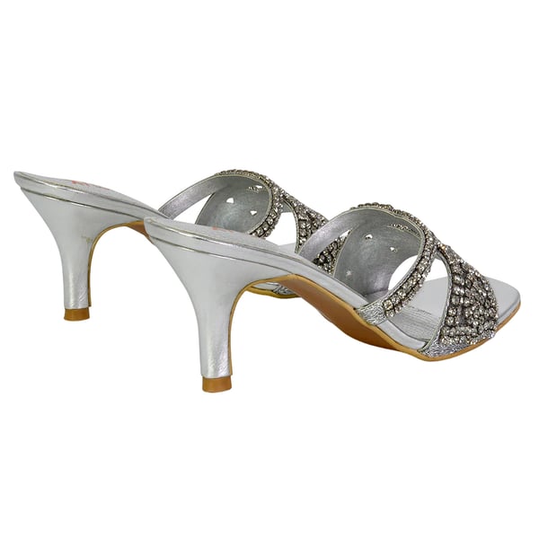 XY London Womens/Ladies Dominica Diamante Mule Sandals