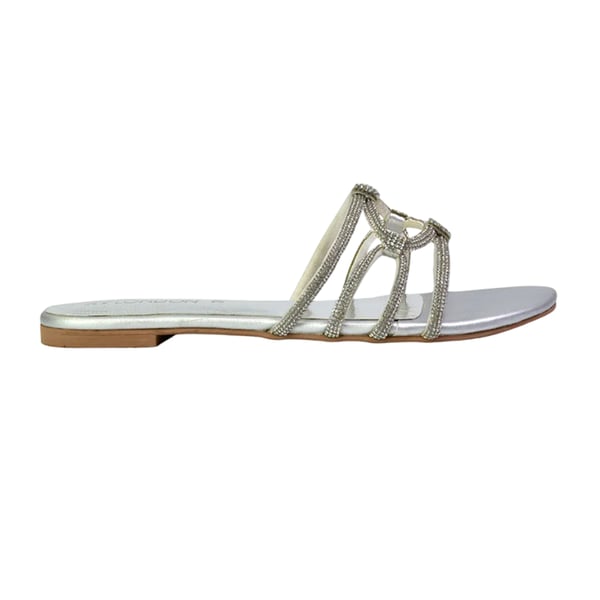 XY London Womens/Ladies Tiger Diamante Sparkly Flat Sandals