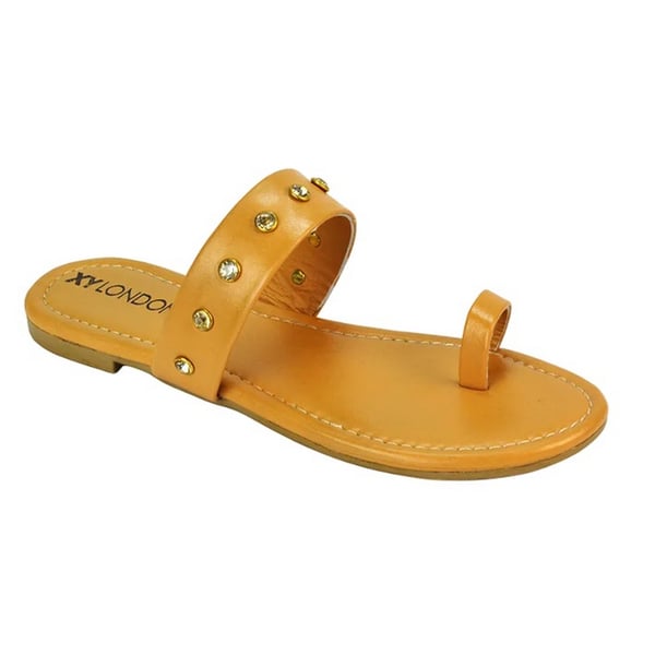 XY London Womens/Ladies Isobel Diamante Leather Sandals XY London Womens/Ladies Isobel Diamante Leather Sandals