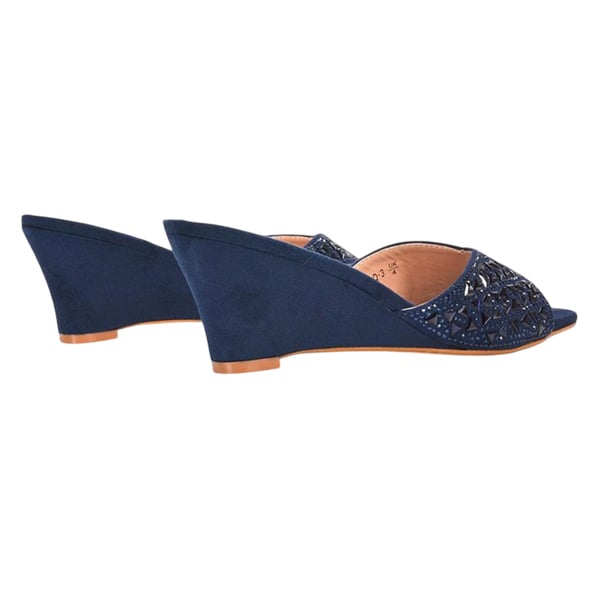 XY London Womens/Ladies Georgia Diamante Heeled Mule Sandals