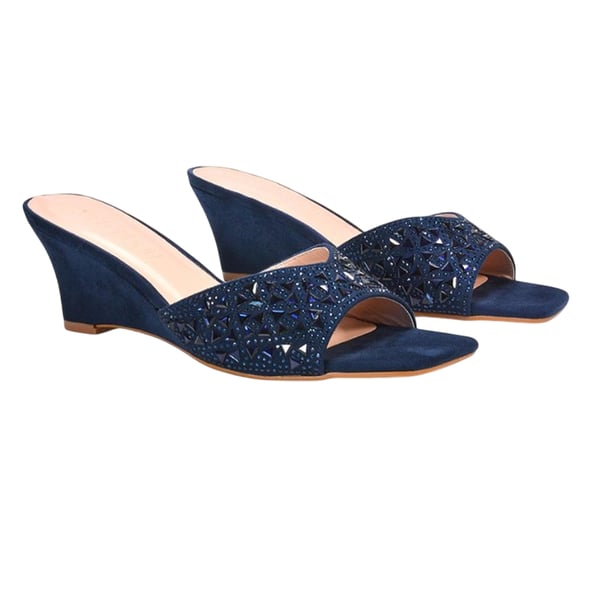XY London Womens/Ladies Georgia Diamante Heeled Mule Sandals