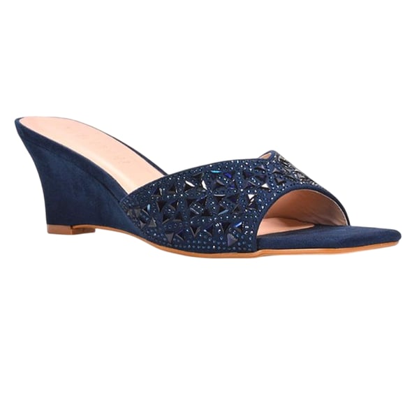 XY London Womens/Ladies Georgia Diamante Heeled Mule Sandals