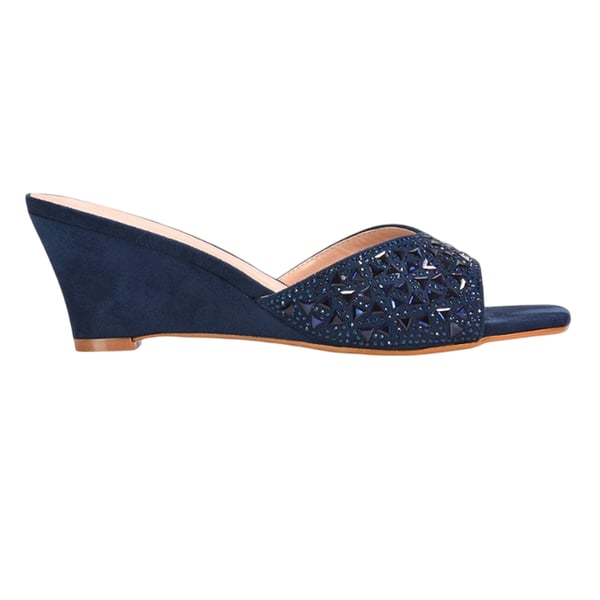 XY London Womens/Ladies Georgia Diamante Heeled Mule Sandals