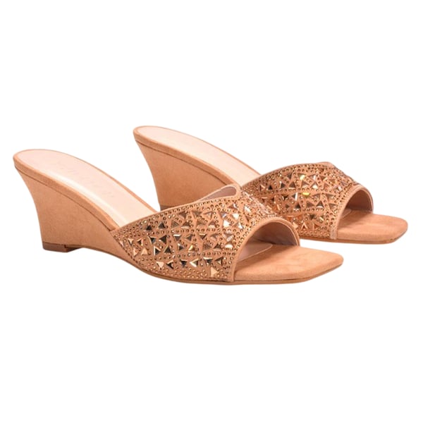 XY London Womens/Ladies Georgia Diamante Heeled Mule Sandals