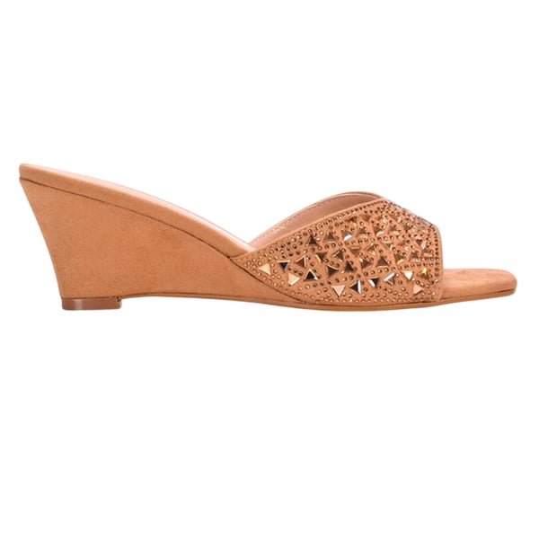 XY London Womens/Ladies Georgia Diamante Heeled Mule Sandals