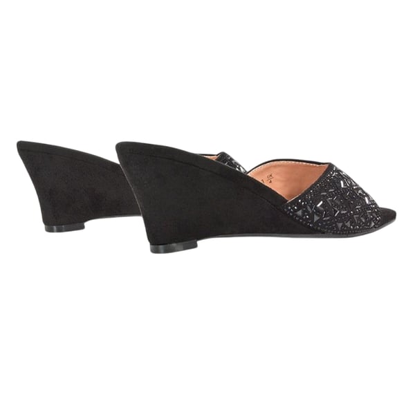 XY London Womens/Ladies Georgia Diamante Heeled Mule Sandals