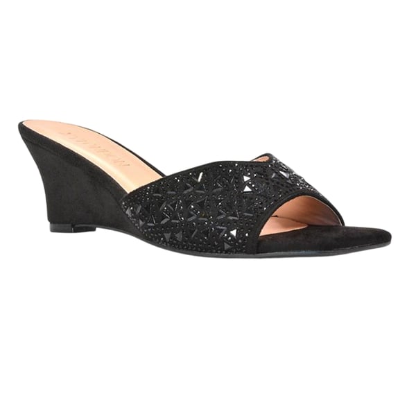 XY London Womens/Ladies Georgia Diamante Heeled Mule Sandals