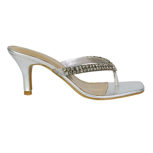 XY London Womens/Ladies Lynn Diamante Kitten Heel Sandals