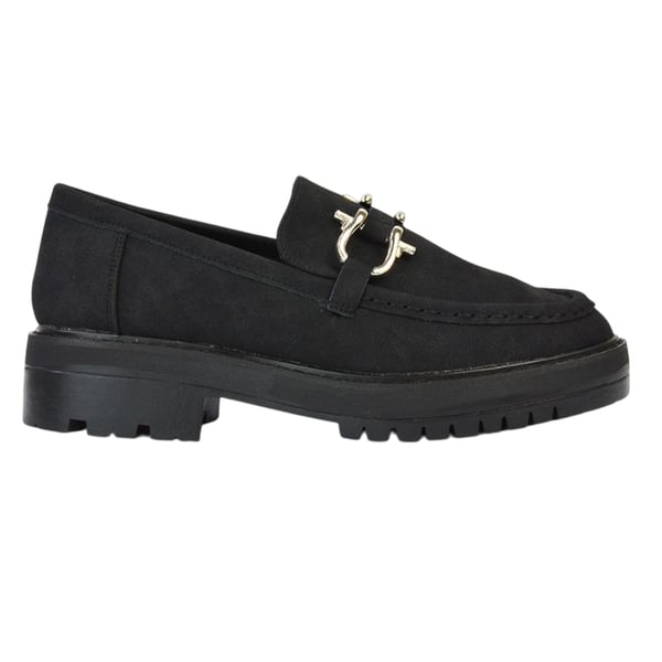 XY London Womens/Ladies Riley Buckle Detail Block Heel Loafers