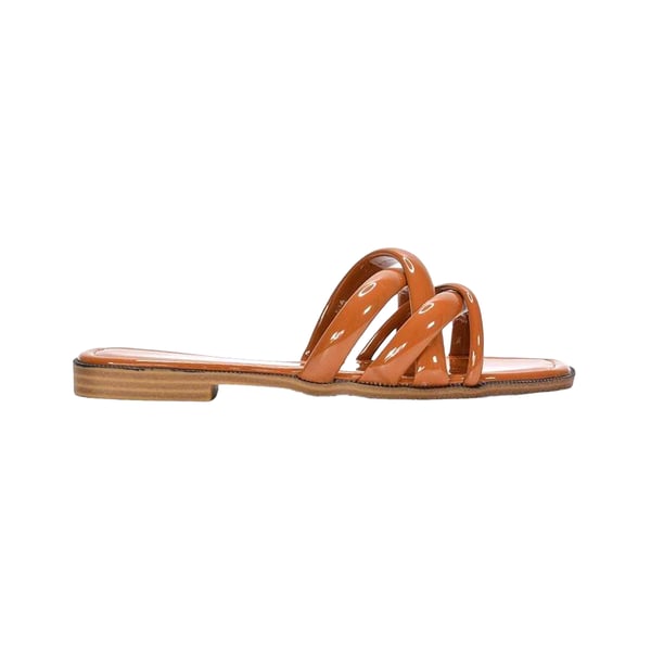XY London Womens/Ladies Fiona Strappy Patent Leather Flat Sliders