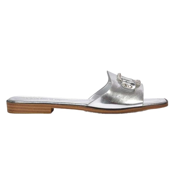 XY London Womens/Ladies Annie Diamante Metallic Flat Sandals