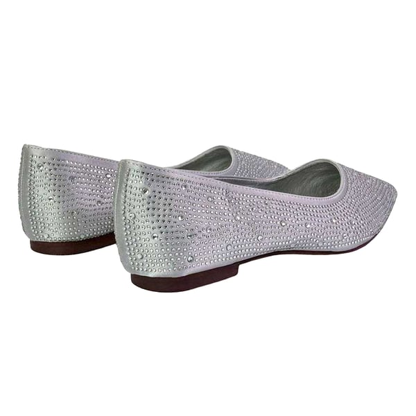 XY London Womens/Ladies Marshall Rhinestone Pointed Flat Ballerina Flats