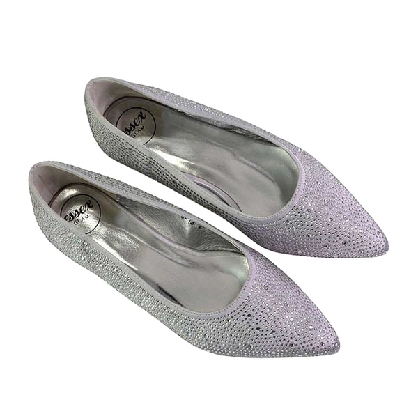 XY London Womens/Ladies Marshall Rhinestone Pointed Flat Ballerina Flats