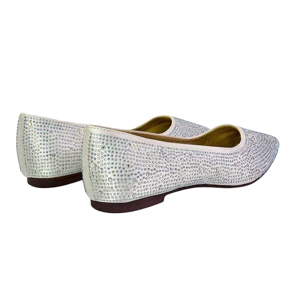 XY London Womens/Ladies Marshall Rhinestone Pointed Flat Ballerina Flats