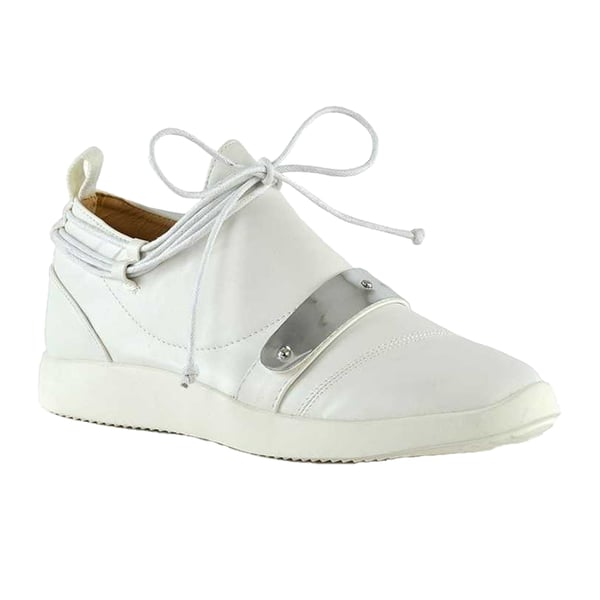 XY London Womens/Ladies Evanescence Metallic Detail Lace Up Flat Trainers