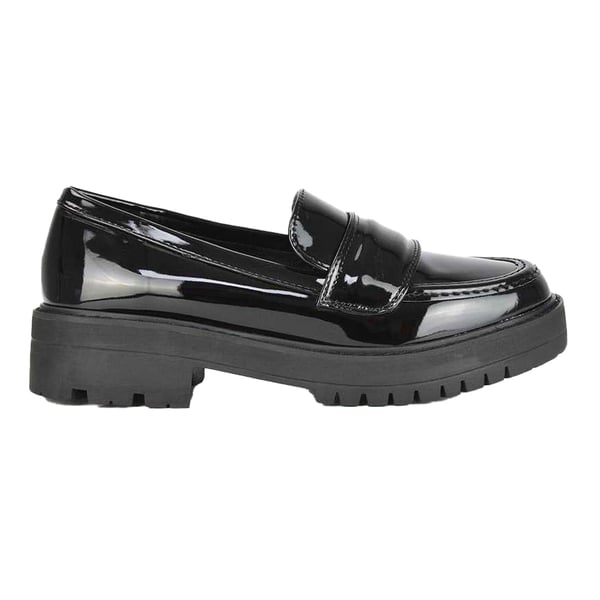 XY London Naisten Kourtney Kiiltonahkaiset Paksupohjaiset Loaferit