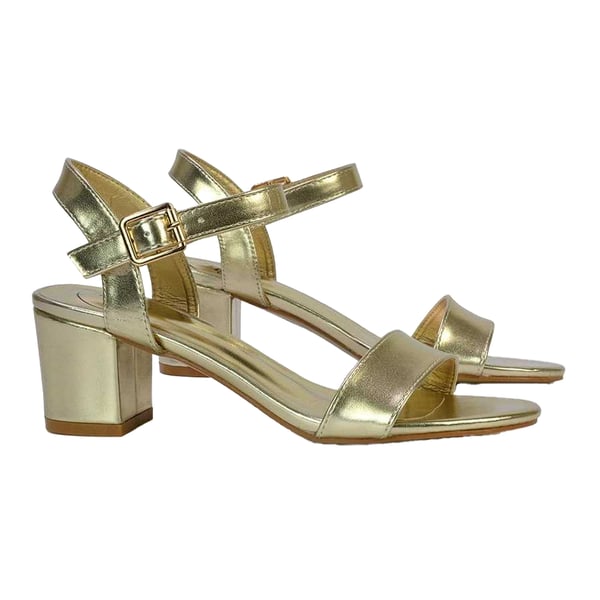 XY London Womens/Ladies Jessica Strappy Metallic Mid High Block Sandals