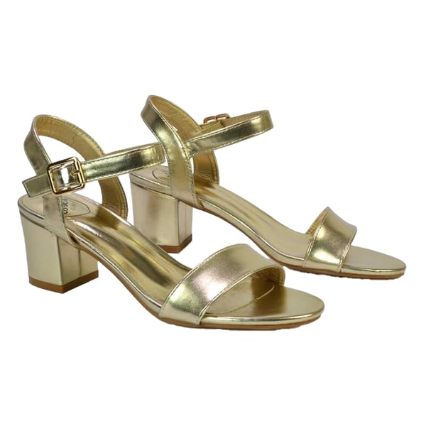 XY London Womens/Ladies Jessica Strappy Metallic Mid High Block Sandals