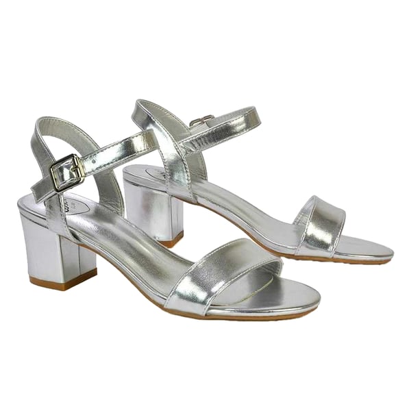 XY London Womens/Ladies Jessica Strappy Metallic Mid High Block Sandals
