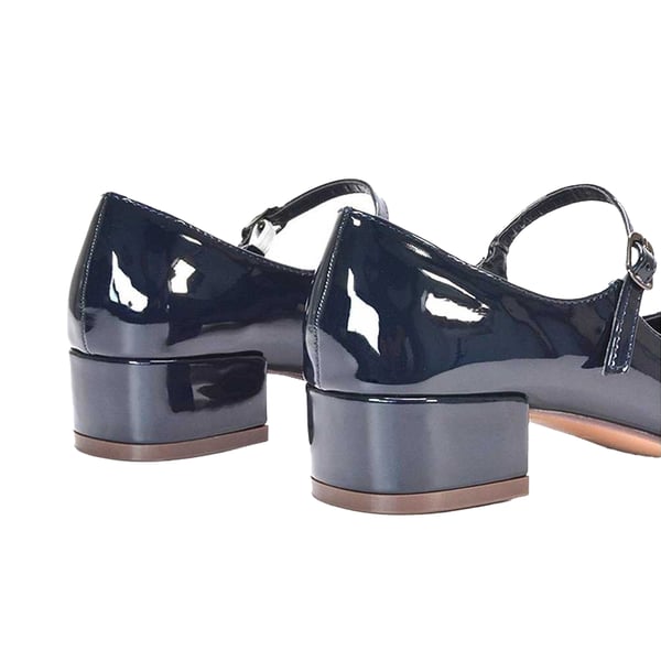 XY London Womens/Ladies Jenna Patent Buckle Low Heel Mary Janes