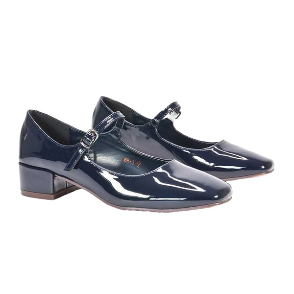 XY London Womens/Ladies Jenna Patent Buckle Low Heel Mary Janes