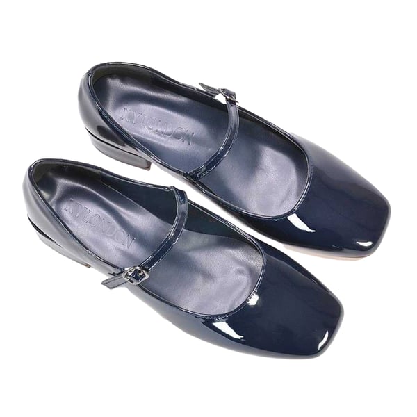 XY London Womens/Ladies Jenna Patent Buckle Low Heel Mary Janes