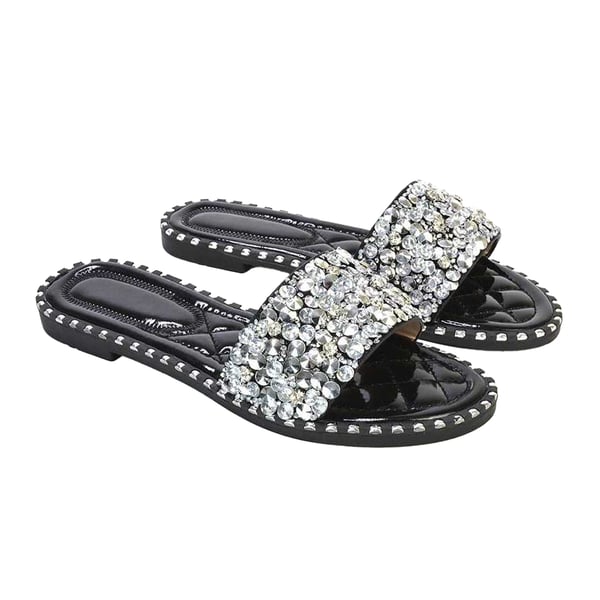 XY London Womens/Ladies Khaleesi Diamante Flat Sandals