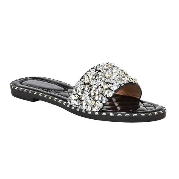 XY London Womens/Ladies Khaleesi Diamante Flat Sandals