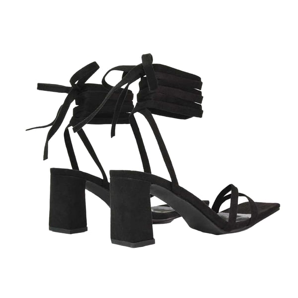 XY London Womens/Ladies Tanyel Strappy Lace Up Mid Block Heel Sandals