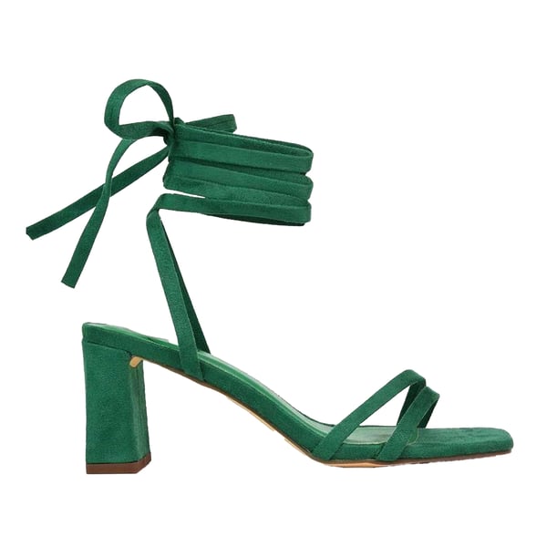 XY London Womens/Ladies Tanyel Strappy Lace Up Mid Block Heel Sandals