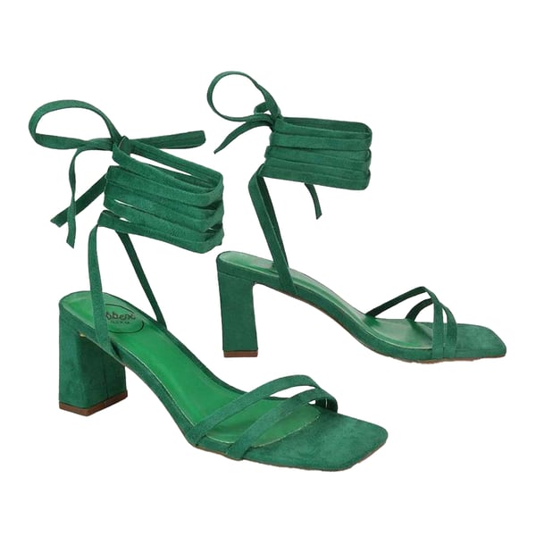 XY London Womens/Ladies Tanyel Strappy Lace Up Mid Block Heel Sandals