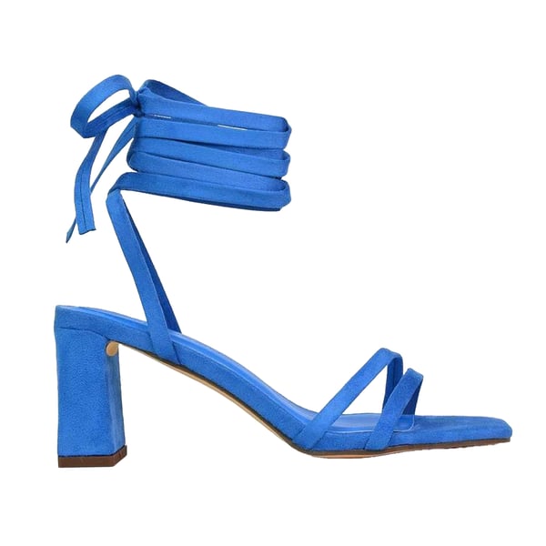 XY London Womens/Ladies Tanyel Strappy Lace Up Mid Block Heel Sandals