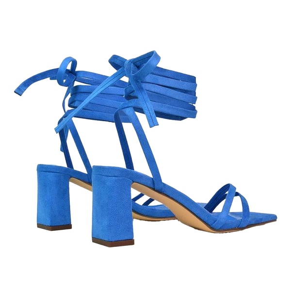 XY London Womens/Ladies Tanyel Strappy Lace Up Mid Block Heel Sandals