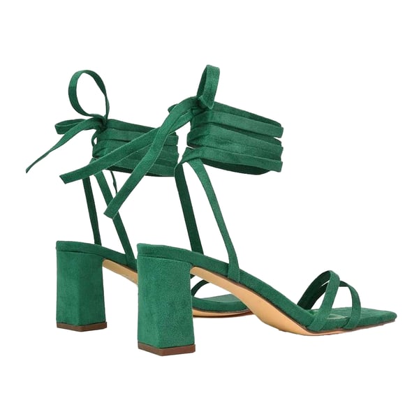 XY London Womens/Ladies Tanyel Strappy Lace Up Mid Block Heel Sandals