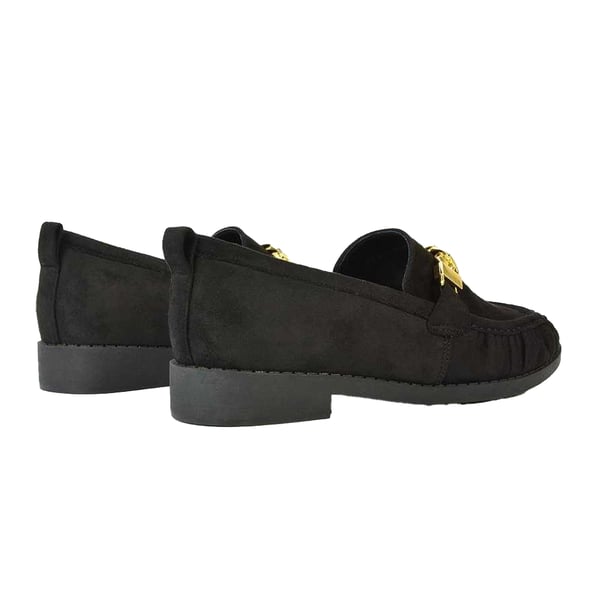 XY London Womens/Ladies Heidi Chain Detail Ruched Loafers