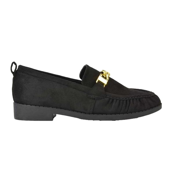XY London Womens/Ladies Heidi Chain Detail Ruched Loafers