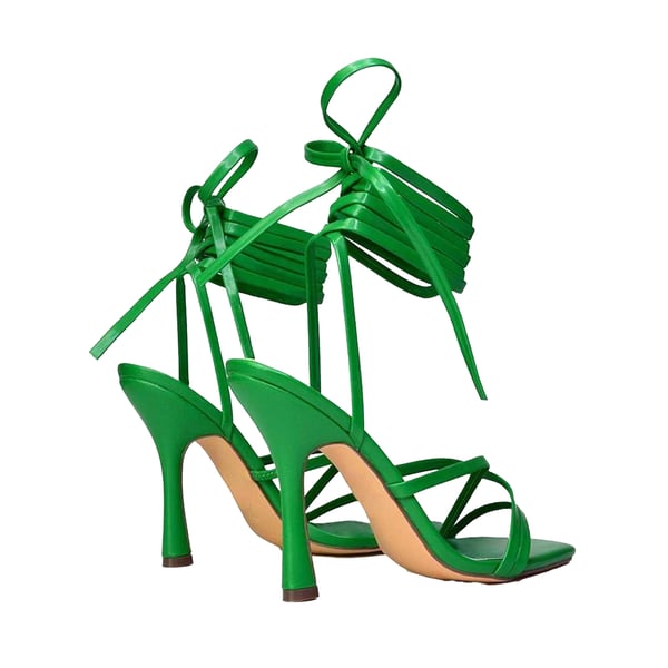 XY London Womens/Ladies Kyra Square Toe Lace Up High Stiletto Heel Sandals